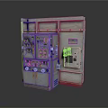 Industrial Metal Electrical Control Cabinet Equipment Featuring Panel Knobs Holes And Labeled Surface