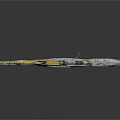 Abstract Futuristic Weapon Design With Colorful Patterns And Reflective Base