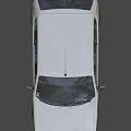 White Classic Two Door Car With Red Stripes And Vintage Design