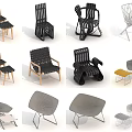 Modern Leisure Chairs With Various Woven Wooden And Metal Frame Designs And Ottomans