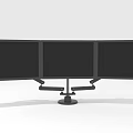Computer Triple Monitor Stand With Three Screens Side By Side Setup
