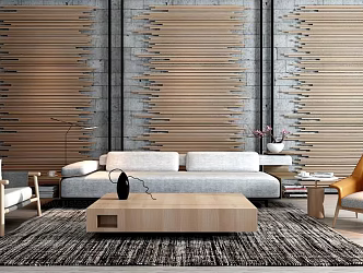 Nordic Sofa Coffee Table Combination Sofa 3d model