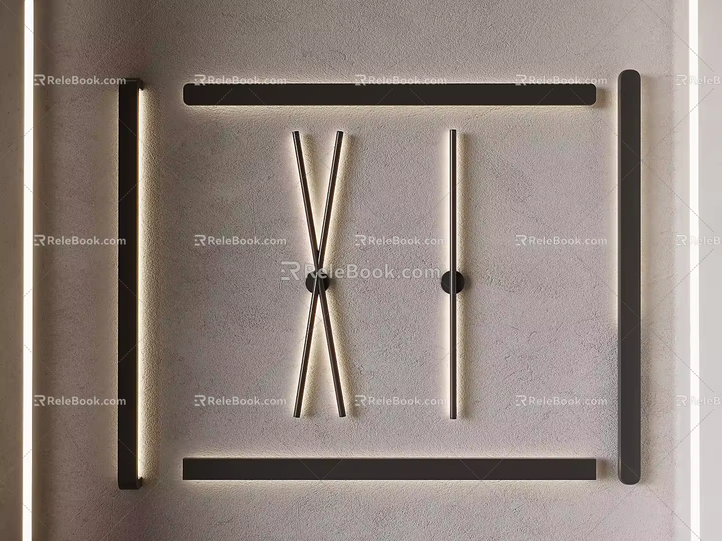 Minimalist Wall Lamp Linear Wall Lamp Minimalist Strip Wall Lamp Wall Washer Indoor Metal Wall Lamp 3d model