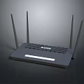 TP-Link Wireless Router With Four Antennas For High Speed Home Network Use 3d model