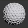 White Golf Ball With Dimples On Dark Background For Sports Equipment