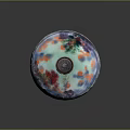 Vibrant Colorful Ceramic Bowl With Decorative Patterned Lid For Daily Household Use