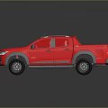 Red Modern Pickup Truck With Sleek Body And Stylish Exterior Design