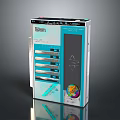 Modern Digital Device With Blue White Color Screen Control Buttons And Modern Design
