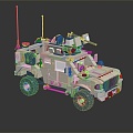 Modern toy car Lego car Lego military car 3d model