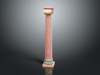 European Roman Column Stone Column Stone Column Old Stone Column model