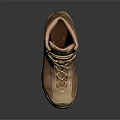 Golden Hiking Boots With Sturdy Design Lace Up Closure And Anti Slip Rubber Sole