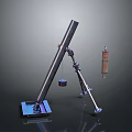 Tactical Weapon Featuring Metal Tube Tripod Stand Base Platform And Ammunition Cylinder