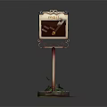 Ornate Decorative Mailbox With Mail Lettering And Flower Adorned Base Stand