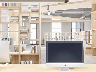 Library Tooling Bookshelf Book Bar Reading Room Magazines Reading Comics 3d model