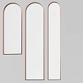 Stylish Modern Mirrors Featuring Rectangular Arched Shapes And Gold Copper Black Gray Frames 3d model