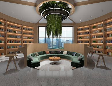 Book Bar Reading Room Borrowing Room 3d model