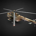Modern Helicopter Army Helicopter 3d model