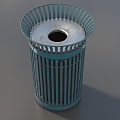 Trash bin trash basket trash can outdoor trash can round trash can wrought iron trash can simple mold low mold low face number game game 3d model