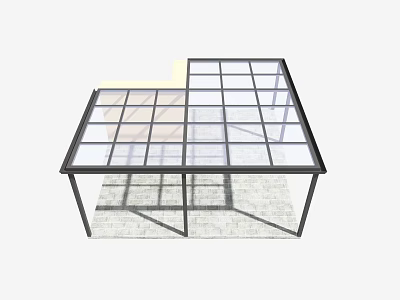 Modern aluminum alloy sun room 3d model