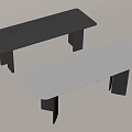 Modern dining table 3d model