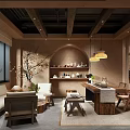 Cozy Café Interior Design With Wooden Furniture Warm Lighting And Natural Light