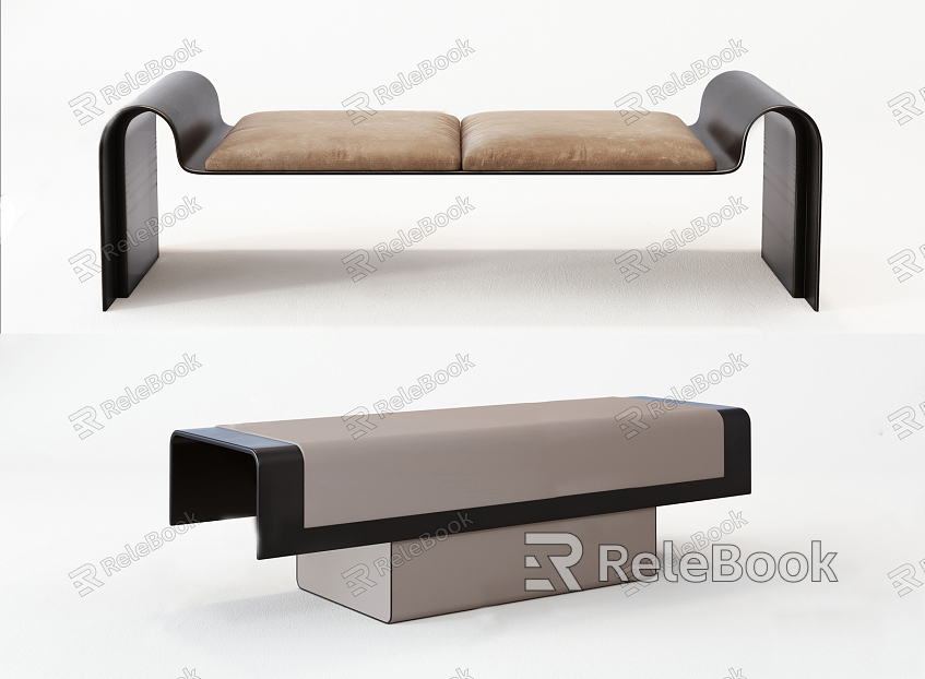 Modern bed end stool stool model