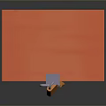 Orange Locked Storage Chest With Hasp Secure Lock And Small Legs Design