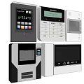 Modern Video Doorbells With Digital Keypad And Screen Multiple Designs For Home Security 3d model