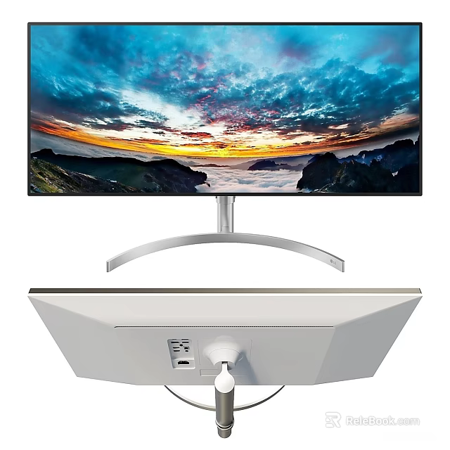 4K Ultra HD Television With Sleek Modern Design And Stunning Landscape 3d model 