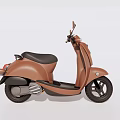 Modern Brown Scooter With Black Seat And Sleek Stylish Body Design