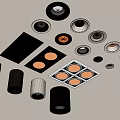Modern Ceiling Mounted Downlights And Spotlights With Black White Round Square Designs