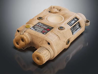 Rugged Beige Commercial Equipment With Multiple Ports Labels Connectors And Durable Design 3d model