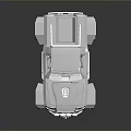 Futuristic Gray Off Road Vehicle Model With Large Tires And Front Grill Design