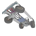 Detailed Vehicle Chassis Equipment With Wheels Suspension System and Frame Structure