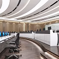 Modern Control Room Command Center 3d model