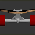 Black Longboard Skateboard With Orange Edge Red Wheels And White Trucks