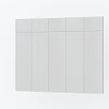 White Background Wall with Rectangular Panels in Minimalist Modern Home Interior Design