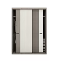 Modern Wardrobe Designs With Sliding Doors Storage Drawers And Striped Panels