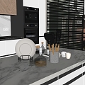 Modern Kitchen Ornaments Plate Seasoning Kitchenware 3d model