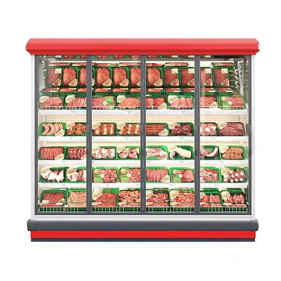 Modern Freezer Cold Storage Freezer Frozen Meat Container Meat Freezer Safe Frozen Meat Cabinet Supermarket Freezer Meat Refrigerator Freezer 3d model