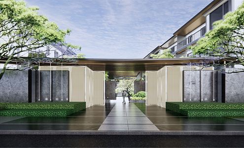 Modern Landscape Residential District Deepening 3d model