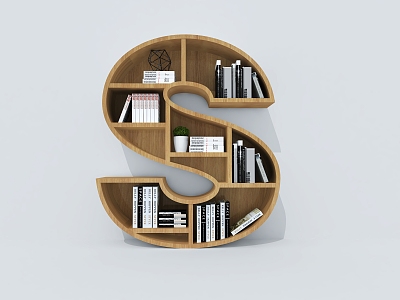 Creative Bookcase Creative Bookshelf Letter Bookcase Shelf Bookshelf model