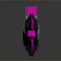 Glowing Futuristic Sword With Pink Illuminated Blade And Metallic Handle Design