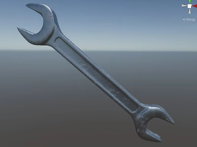 Metal Sculpture Carving Of Wrench With Detailed Craftsmanship And Artistic Design 3d model