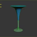 Modern Blue Bar Table With Sleek Design And Metallic Base