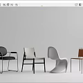 Modern Dining Chairs With Various Designs Different Styles And Sleek Material Finishes 3d model
