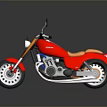 Red Vintage Motorcycle With Brown Seat Chrome Details And Rearview Mirrors