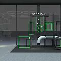 LYNK CO New Energy Vehicle Showroom Interior With Red Cars And Glass Facade