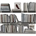 Stylish Book Collection Featuring Stacked And Upright Books In Neutral Tones
