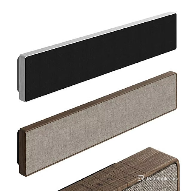 Premium Soundbar Home Audio Systems Featuring Modern Design Wooden Frame And Soft Fabric Mesh 3d model 